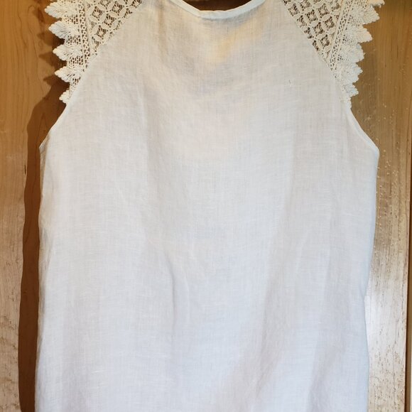 Linen and Cotton Sleeveless Top by Sunflower made in Italy - Picture 6 of 8